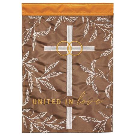 RECINTO 13 x 18 in. Double Applique United In Love Polyester Garden Flag RE3458097